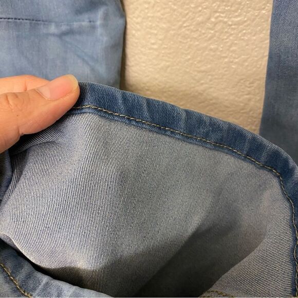 Free People In My Feelings Slim Flare Y2K stretch coastal beach Jeans long 27x32 - Picture 8 of 13